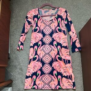 LILLY PULITZER Beacon Dress GIMME SOME LEG RESORT NAVY #24164